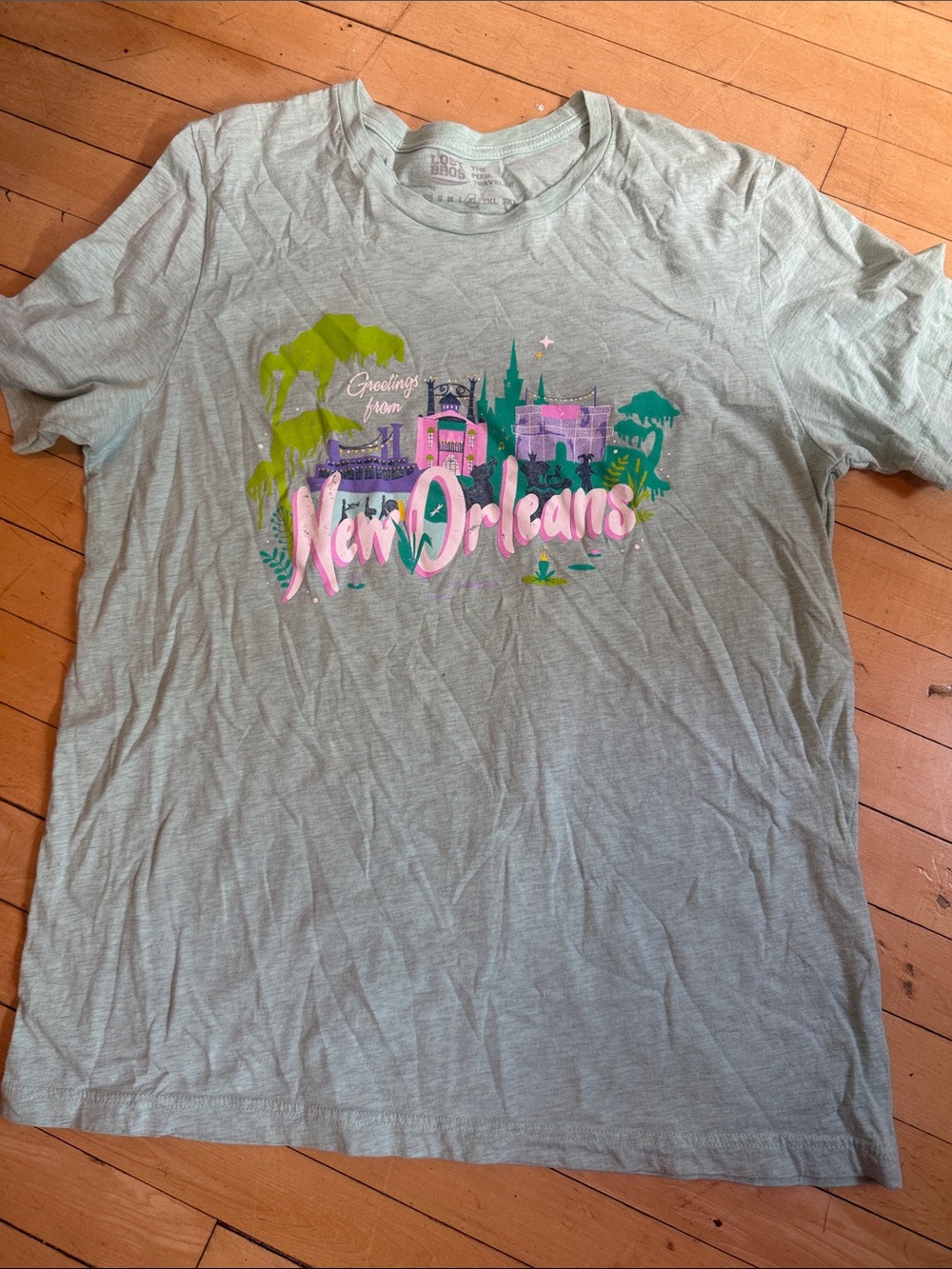 New Orleans Graphic Tee - Light Sage Green